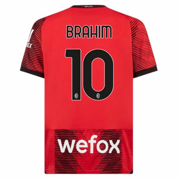 AC Milan Brahim 10 Hjemme Trøje 2023-2024