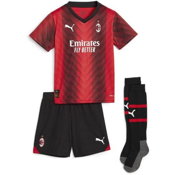 AC Milan Fodboldtrøjer Hjemme Børn Kit 2023-2024