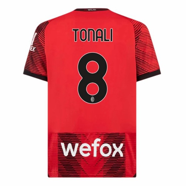 AC Milan Tonali 8 Hjemme Trøje 2023-2024