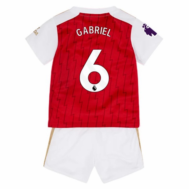 Arsenal Gabriel 6 Fodboldtrøjer Hjemme Børn Kit 2023-2024
