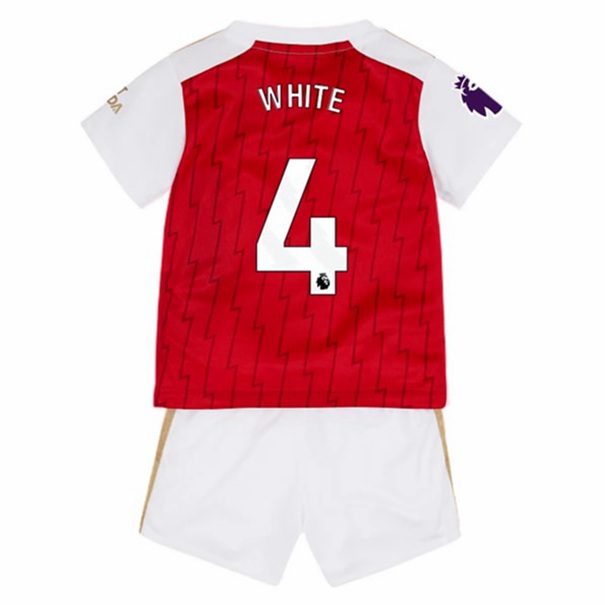Arsenal White 4 Fodboldtrøjer Hjemme Børn Kit 2023-2024