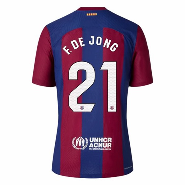 FC Barcelona F. De Jong 21 Hjemme Trøje 2023-2024