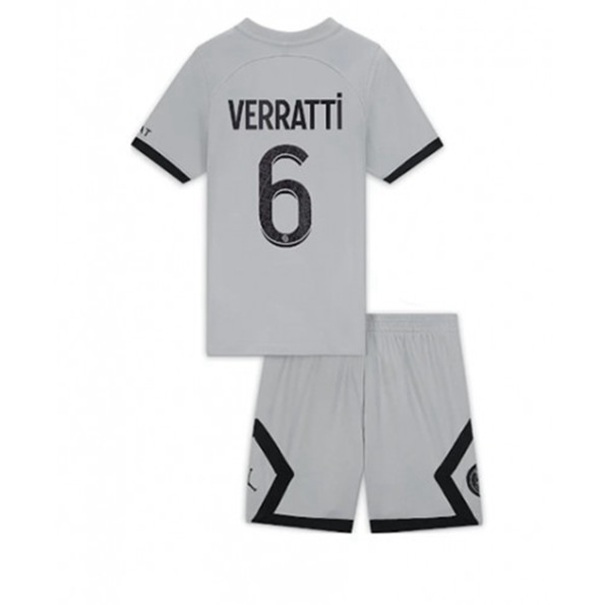 Paris Saint Germain PSG Marco Verratti 6 Fodboldtrøjer Ude Børn Kit 2022-23