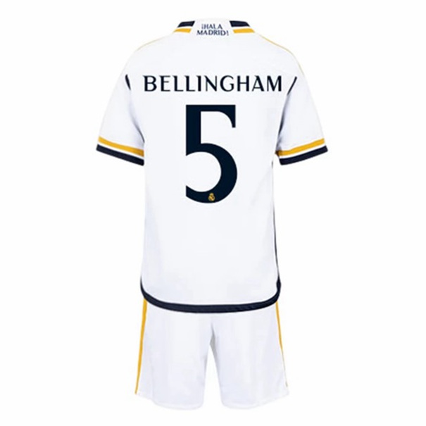 Real Madrid Bellingham 5 Fodboldtrøjer Hjemme Børn Kit 2023-2024